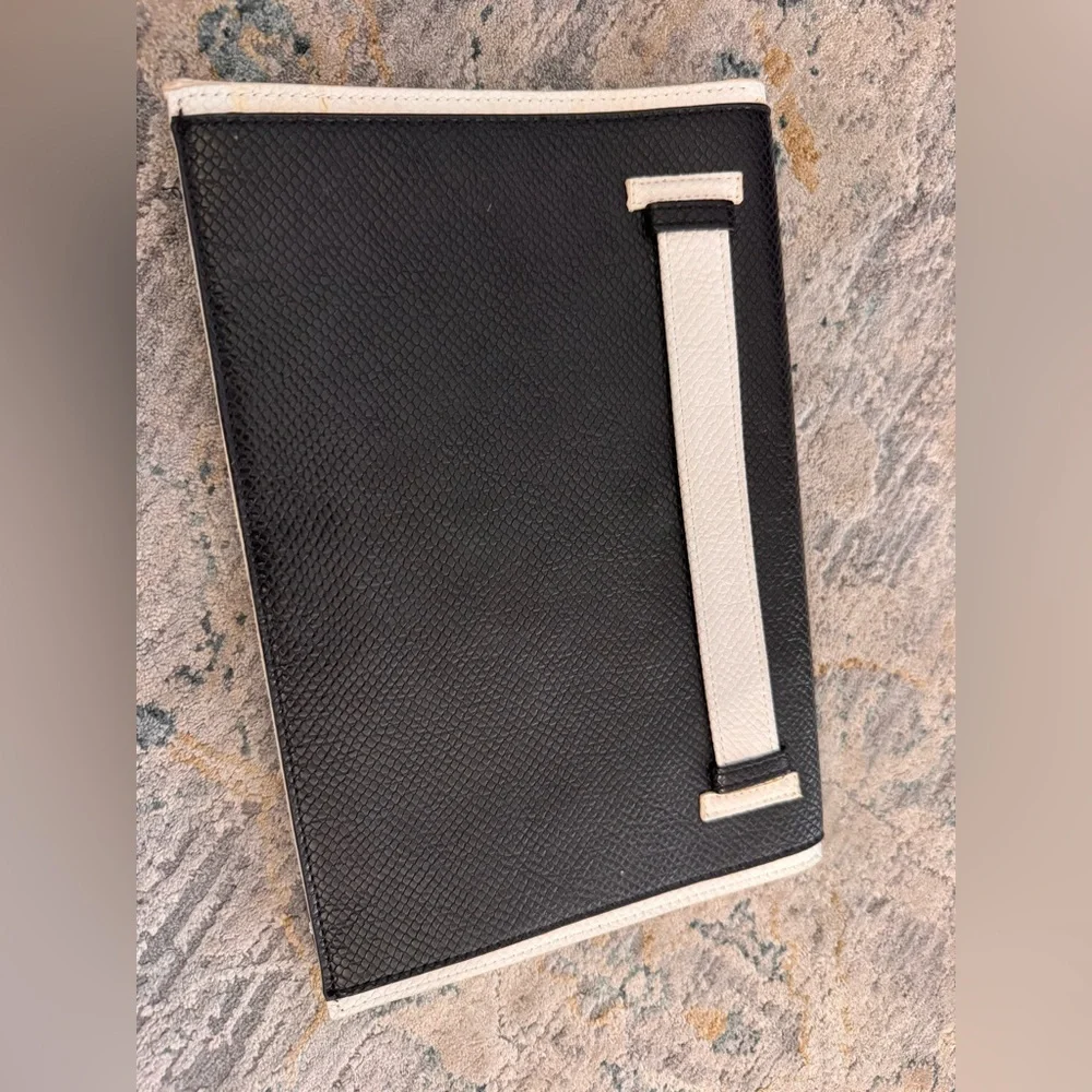 BCBGMaxAzria Geometric Black and White Clutch